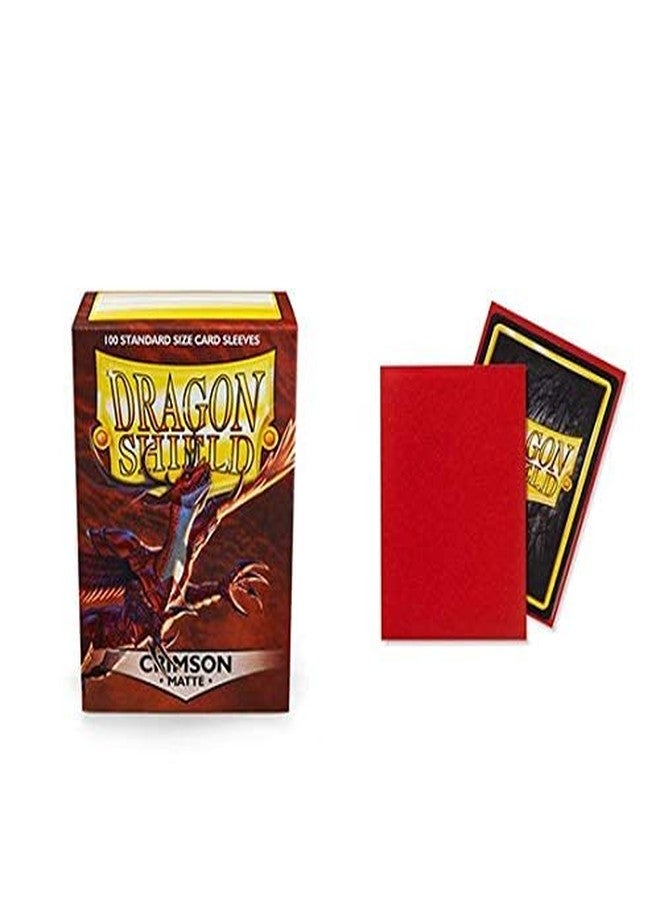 dragon shield 5 Packs Dragon Shield Matte Crimson Standard Size 100 ct Card Sleeves Value Bundle! - Image 3